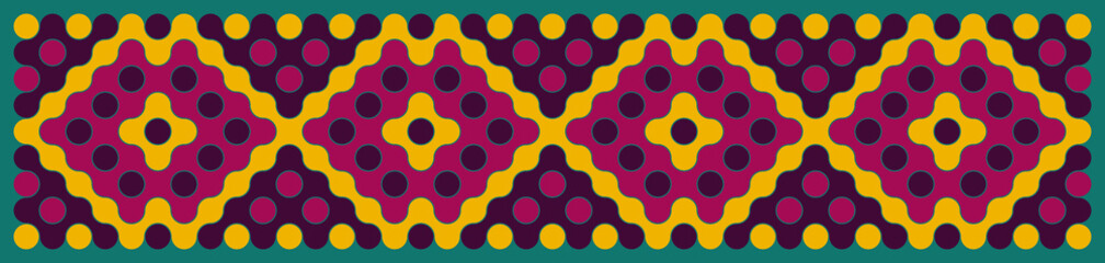 Obraz premium Multicolor truchet tiling connections illustration