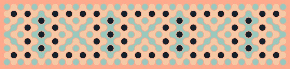Multicolor truchet tiling connections illustration
