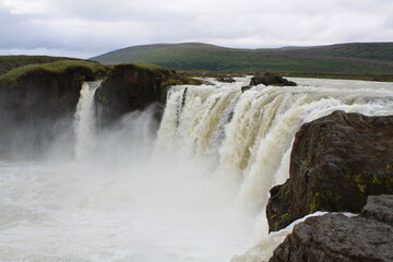 Cascada de Godafoss, al norte de Islandia, cerca de Akureyri.