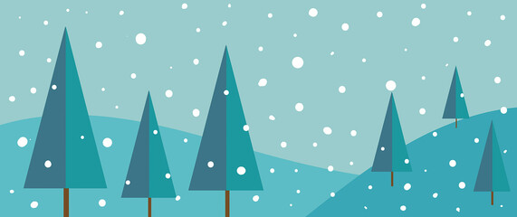 Obraz premium winter landscape with trees