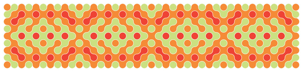 Multicolor truchet tiling connections illustration