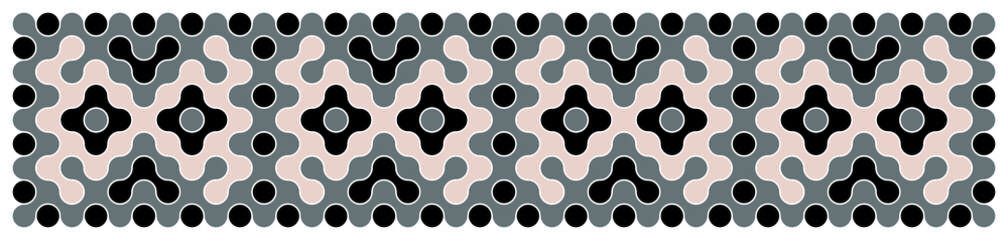 Multicolor truchet tiling connections illustration