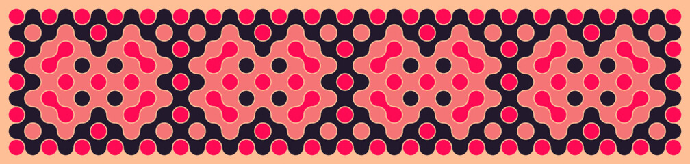 Multicolor truchet tiling connections illustration