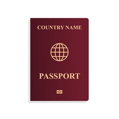 Passport front cover template