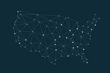 USA map - polygon style vector