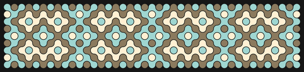 Multicolor truchet tiling connections illustration