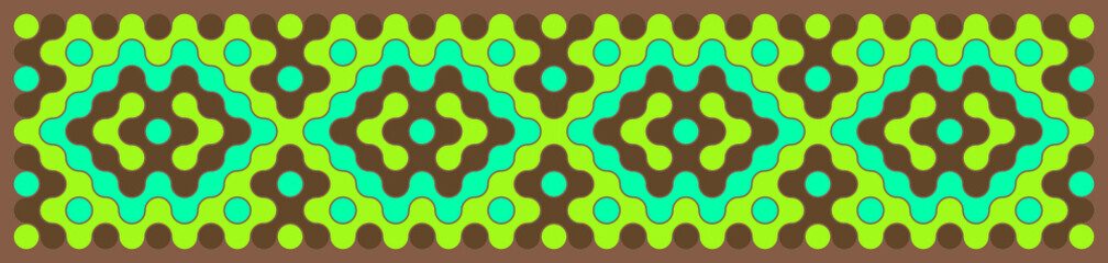 Multicolor truchet tiling connections illustration