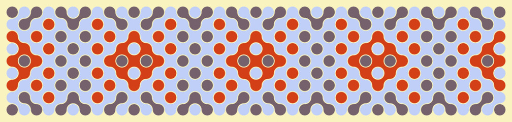 Multicolor truchet tiling connections illustration