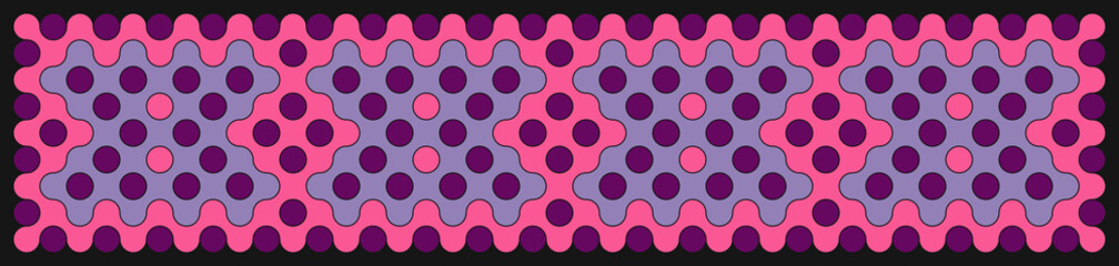 Multicolor truchet tiling connections illustration