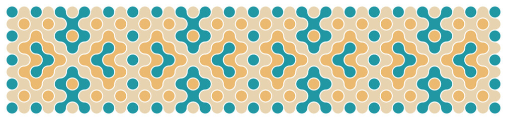 Multicolor truchet tiling connections illustration