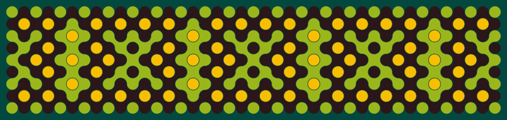 Multicolor truchet tiling connections illustration