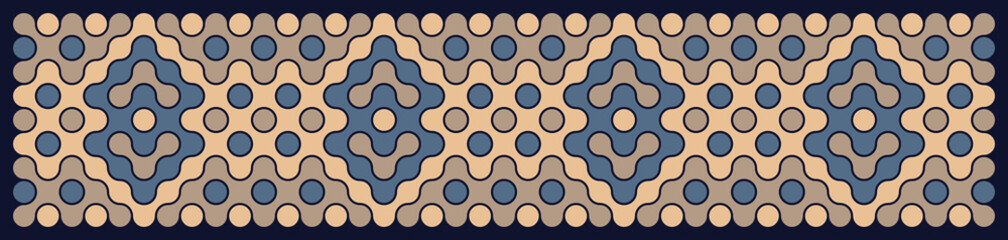 Multicolor truchet tiling connections illustration