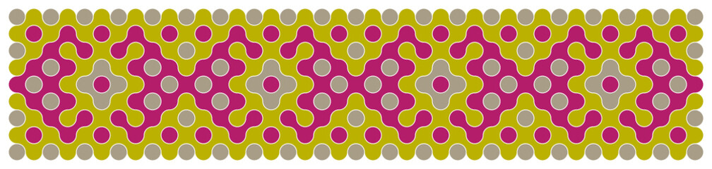 Multicolor truchet tiling connections illustration