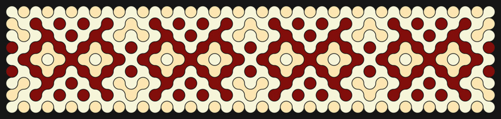 Multicolor truchet tiling connections illustration