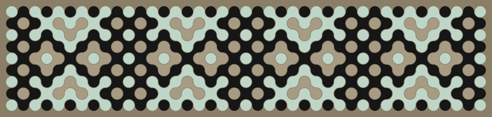 Multicolor truchet tiling connections illustration