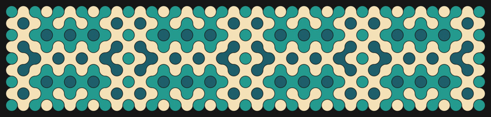 Multicolor truchet tiling connections illustration