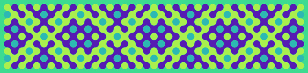 Multicolor truchet tiling connections illustration