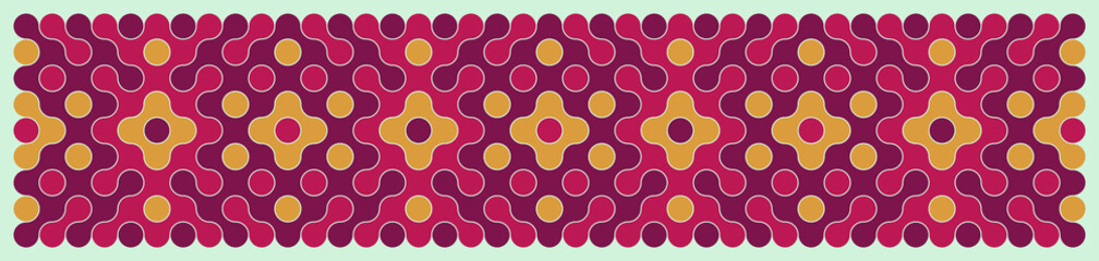 Multicolor truchet tiling connections illustration