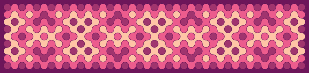 Multicolor truchet tiling connections illustration