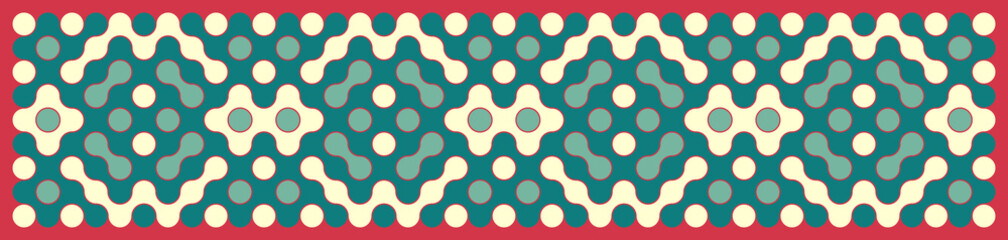 Multicolor truchet tiling connections illustration