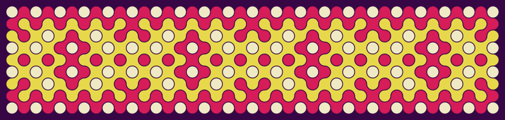 Multicolor truchet tiling connections illustration