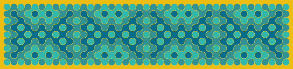 Multicolor truchet tiling connections illustration