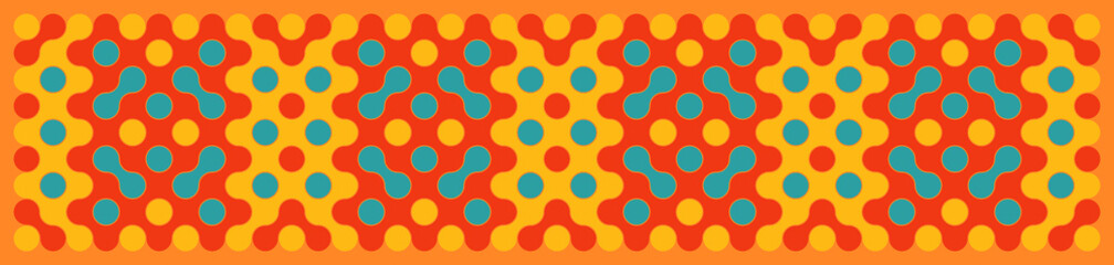 Multicolor truchet tiling connections illustration