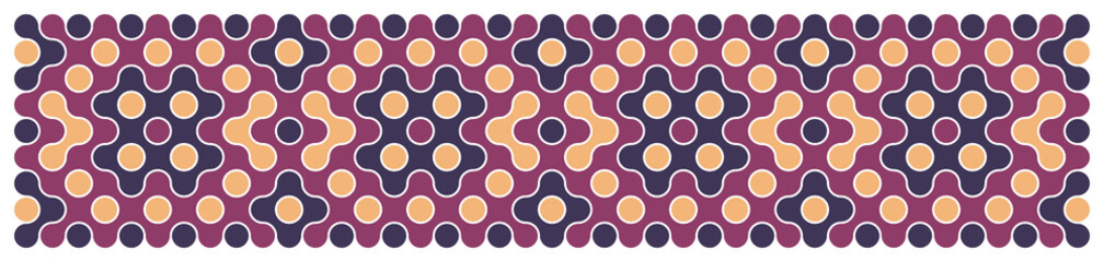 Multicolor truchet tiling connections illustration