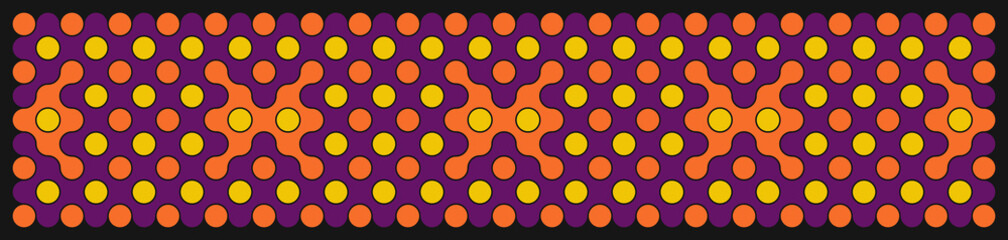 Multicolor truchet tiling connections illustration