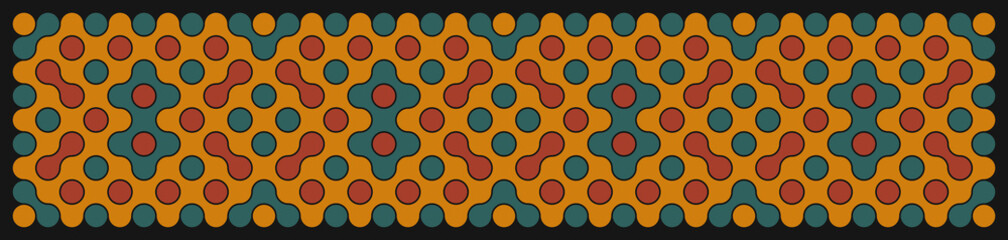 Multicolor truchet tiling connections illustration