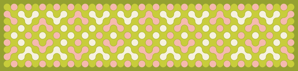 Multicolor truchet tiling connections illustration