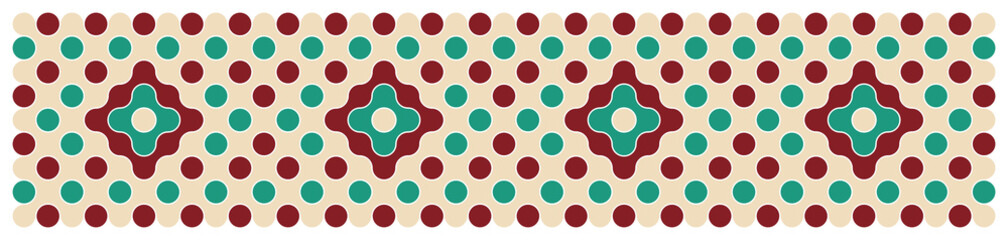 Multicolor truchet tiling connections illustration