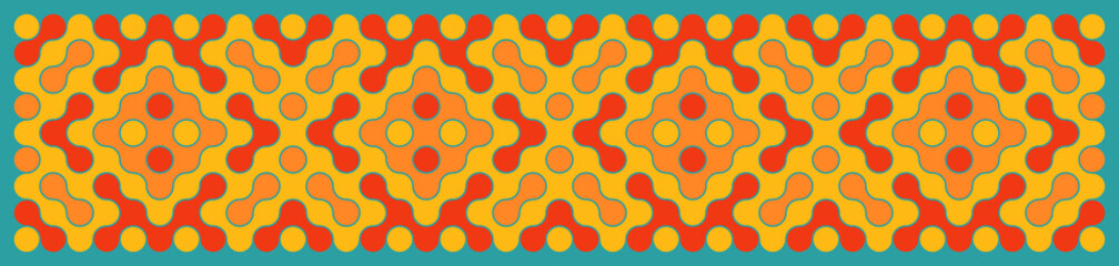 Multicolor truchet tiling connections illustration