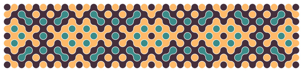 Multicolor truchet tiling connections illustration