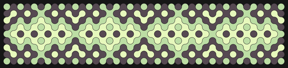 Multicolor truchet tiling connections illustration