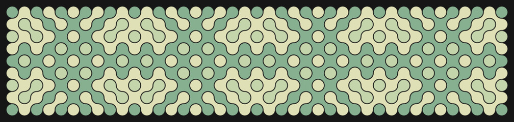 Multicolor truchet tiling connections illustration