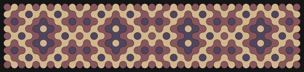 Multicolor truchet tiling connections illustration