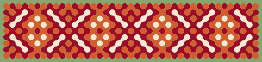 Multicolor truchet tiling connections illustration