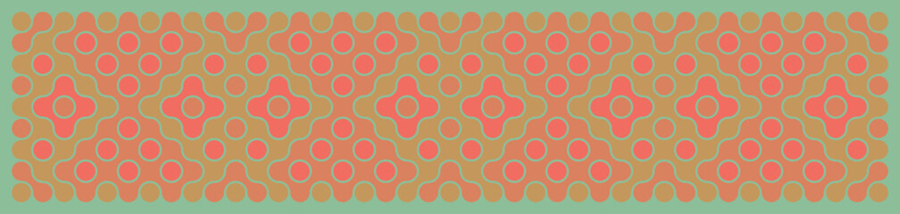 Multicolor truchet tiling connections illustration