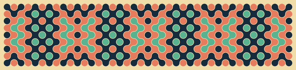 Multicolor truchet tiling connections illustration