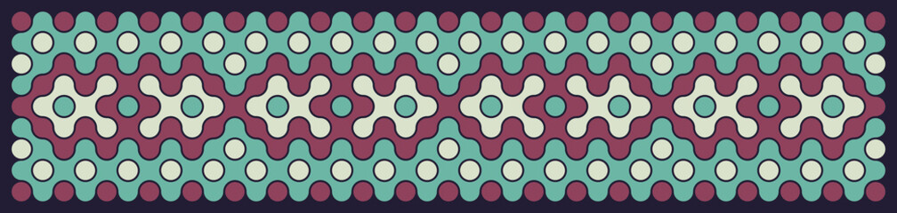 Multicolor truchet tiling connections illustration