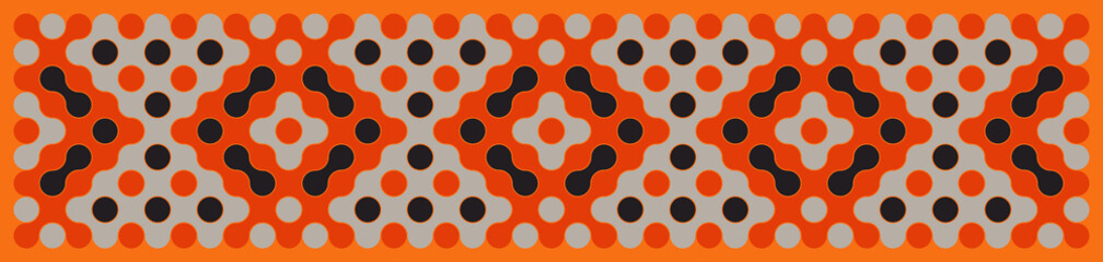 Multicolor truchet tiling connections illustration