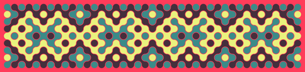 Multicolor truchet tiling connections illustration