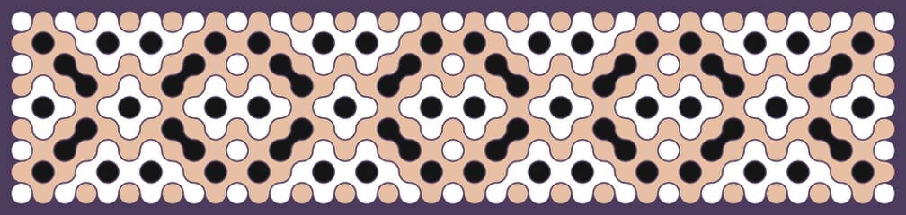 Multicolor truchet tiling connections illustration