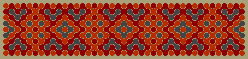 Multicolor truchet tiling connections illustration