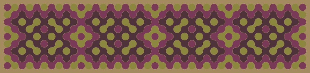 Multicolor truchet tiling connections illustration