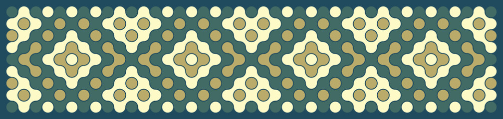 Multicolor truchet tiling connections illustration