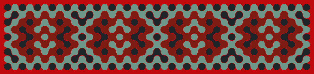 Multicolor truchet tiling connections illustration