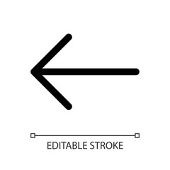 Previous file white linear ui icon. Return to song and video. Multimedia player. GUI, UX design. Outline isolated user interface element for app and web. Editable stroke. Arial font used