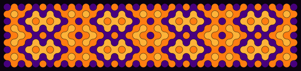 Multicolor truchet tiling connections illustration